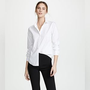 Theory Luxe Tenia Button Down Blouse dress shirt petite